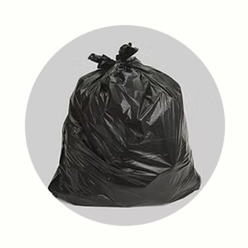 Black trash can liner bag